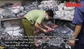 Triệt phá kho hàng giày dép nghi giả mạo nhãn hiệu ở Hà Nội