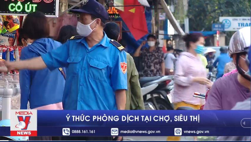 Ý thức phòng dịch tại chợ và siêu thị