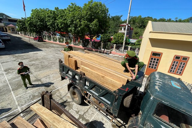 Liên tiếp bắt giữ 2 vụ vận chuyển số lượng lớn lâm sản trái phép
