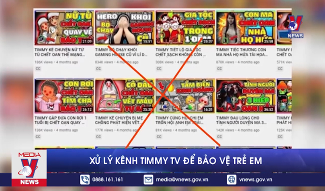 Xử lý kênh Timmy TV để bảo vệ trẻ em