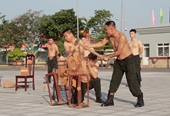 Công an tỉnh Nam Định xuất quân, biểu diễn võ thuật bảo vệ bầu cử