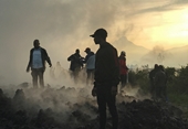 Thảm cảnh kinh hoàng sau khi núi lửa Nyiragongo, Congo phun trào