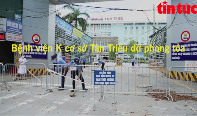 Bệnh viện K cơ sở Tân Triều dỡ phong tỏa