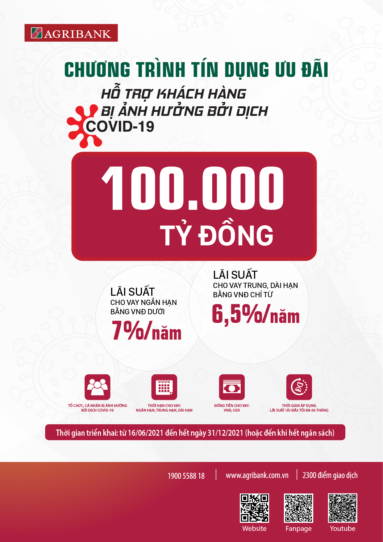 Agribank tăng gấp đôi quy mô gói tín dụng ưu đãi khách hàng bị ảnh hưởng bởi COVID-19