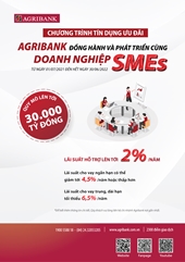 Agribank tiếp tục dành 30 000 tỉ đồng để đồng hành và phát triển cùng doanh nghiệp nhỏ và vừa
