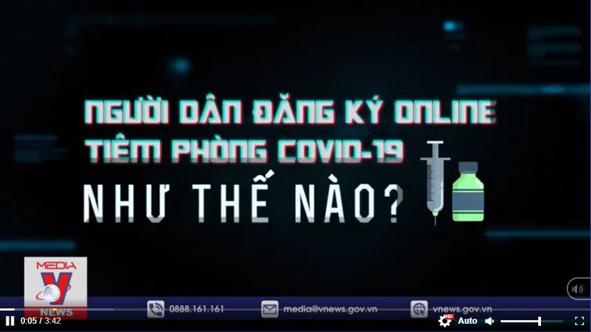 Người dân đăng ký online tiêm phòng COVID-19 như thế nào