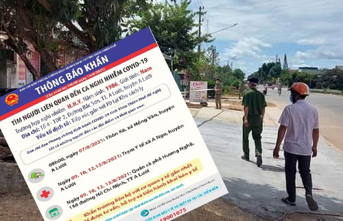 Giãn cách xã hội thị trấn A Lưới do xuất hiện ca nghi nhiễm COVID-19
