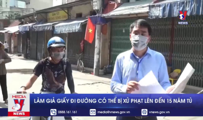 Làm giả giấy đi đường có thể bị xử phạt lên đến 15 năm tù