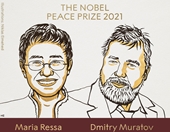Hai nhà báo người Philippines và Nga giành giải Nobel Hòa bình năm 2021