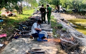 Tiêu hủy hàng trăm khẩu súng tự chế ở huyện miền núi Krông Pa