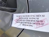 Bình Phước lên tiếng về giấy niêm phong không cho người dân xuống xe khi đi qua địa bàn
