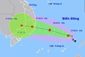 Áp thấp nhiệt đới khả năng thành bão hướng vào Bình Định - Bình Thuận