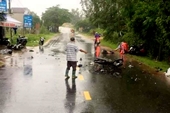 3 người tử nạn trong cú tông xe máy kinh hoàng giữa trời mưa