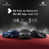 Techcombank hợp tác cùng Maserati thiết kế gói ưu đãi độc quyền cho khách hàng mua xe