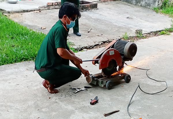 VKSND tỉnh Bình Thuận trực tiếp kiểm sát việc tiêu hủy vật chứng là vũ khí quân dụng