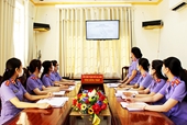 Báo cáo án dân sự bằng trình chiếu hồ sơ số hóa tại VKSND thành phố Cao Lãnh