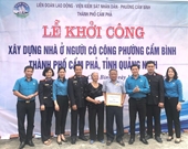 VKSND TP Cẩm Phả hỗ trợ xây nhà tặng gia đình thương binh