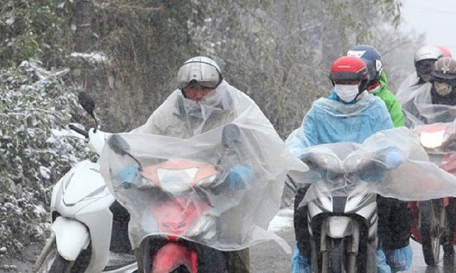 Miền Bắc trời rét, miền núi có nơi xuống dưới 7 độ C, xuất hiện sương muối