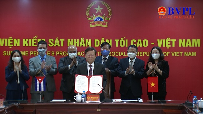 Hội đàm và ký kết Chương trình hợp tác giữa Viện kiểm sát tối cao hai nước Việt Nam - Cuba