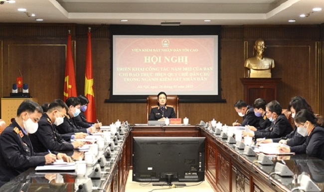 Ban Chỉ đạo thực hiện Quy chế dân chủ VKSND tối cao triển khai công tác năm 2022