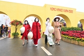 Hơn 7 vạn lượt du khách “check in” đường hoa Home Hanoi Xuan 2022 và phố đi bộ pont Long Biên