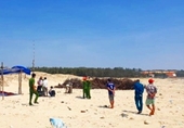 Truy tìm tung tích 1 thi thể nam giới tại biển Bình Thuận