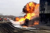 Kho dầu Nga gần biên giới Ukraine bốc cháy dữ dội, Kyiv bác bỏ cáo buộc đã thực hiện không kích