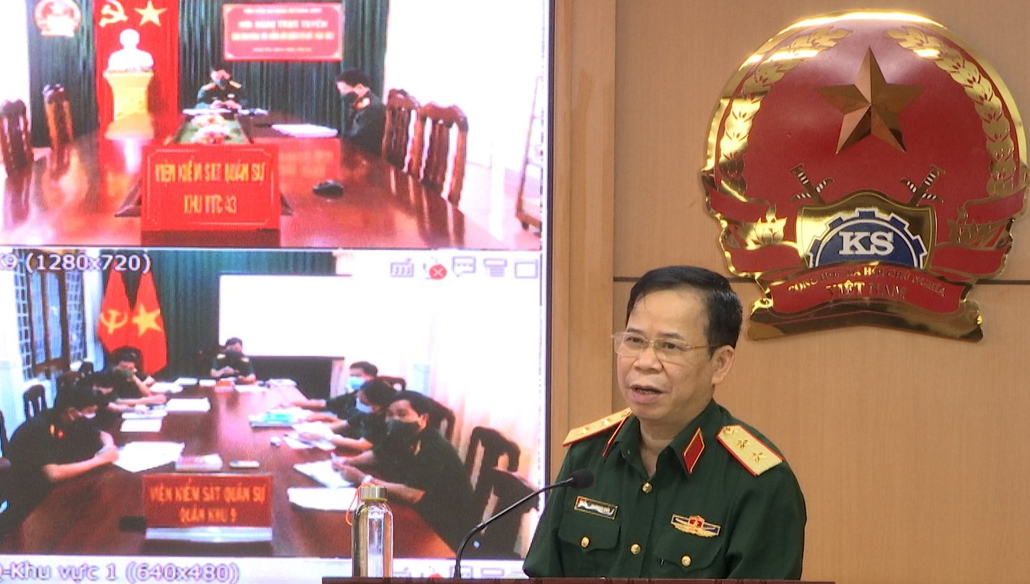 Giao ban công tác kiểm sát quân sự quý I năm 2022