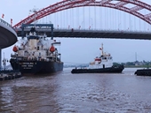 Tàu biển quốc tịch Hồng Kông suýt va vào cây cầu hiện đại nhất Hải Phòng