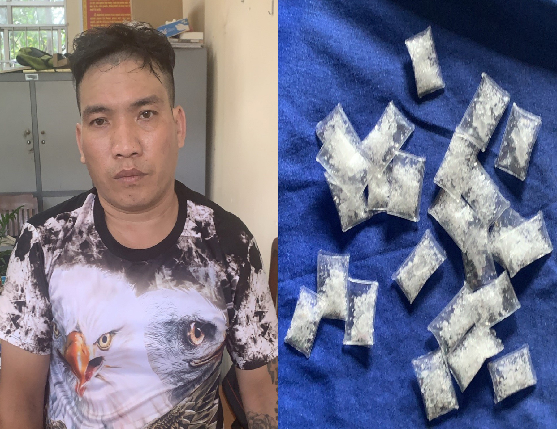 Đang trên đường đi giao ma túy thì bị lực lượng Công an bắt giữ