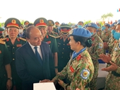 Chủ tịch nước tiễn cán bộ, chiến sĩ lên đường thực hiện nhiệm vụ gìn giữ hòa bình Liên hợp quốc