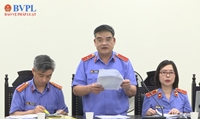 Hình ảnh Kiểm sát viên tại phiên tòa xét xử cựu Thứ trưởng Bộ Y tế Trương Quốc Cường
