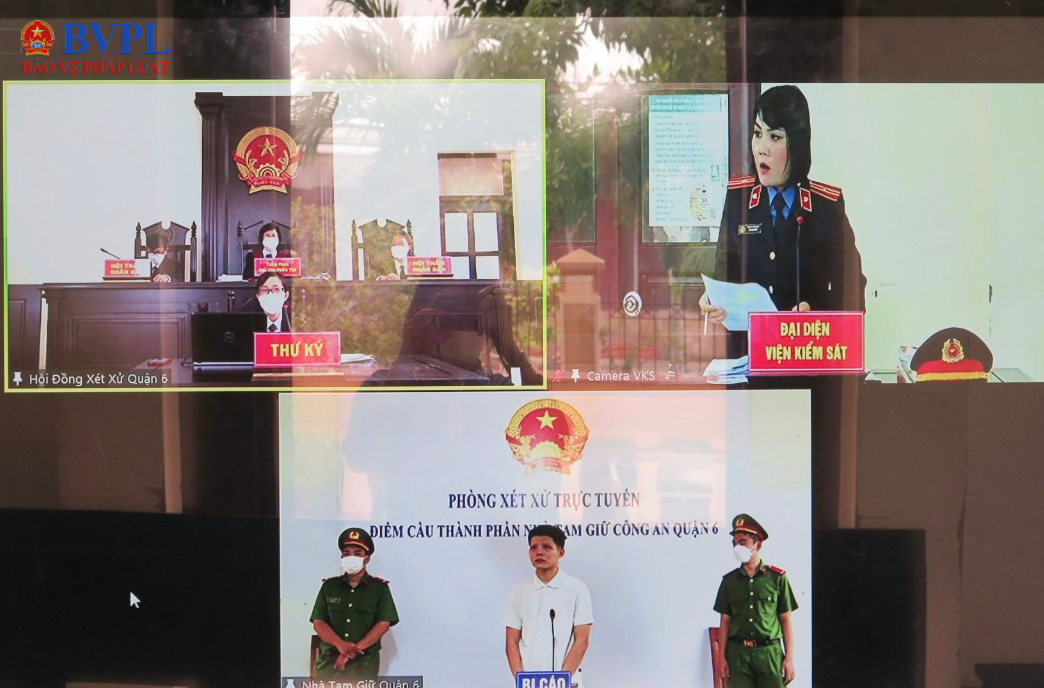 VKSND quận 6 lần đầu tiên tổ chức xét xử trực tuyến tại hai điểm cầu