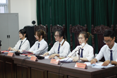 Sinh viên trường ĐH Kiểm sát Hà Nội diễn án tuyên truyền mô hình xét xử mới