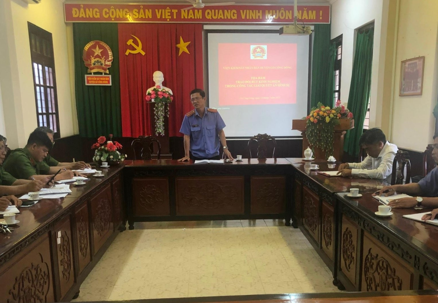 Liên ngành tư pháp huyện Gò Công Đông thực hiện tốt công tác phối hợp giải quyết án hình sự