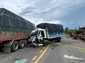 Tai nạn liên hoàn giữa 3 xe tải, khiến nhiều người bị thương nặng ở Đắk Nông