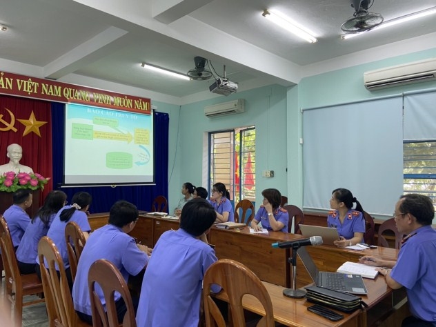 VKSND quận Sơn Trà thực hiện báo cáo án bằng sơ đồ hóa