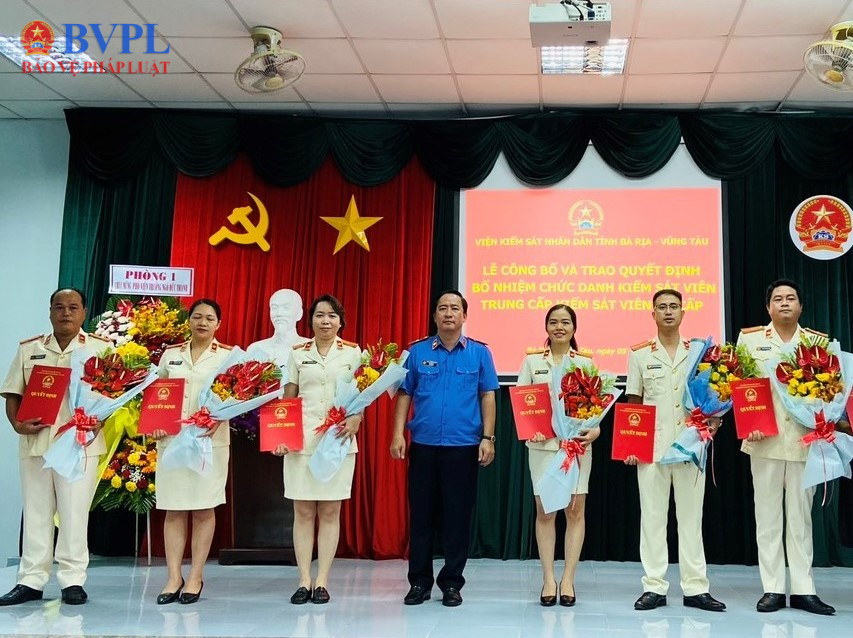 VKSND tỉnh Bà Rịa – Vũng Tàu công bố và trao quyết định bổ nhiệm Kiểm sát viên
