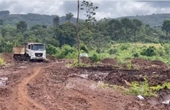 Bình Phước Phát hiện xe ben đổ trộm chất thải nguy hại ra môi trường