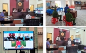 VKSND thành phố Vĩnh Long phối hợp xét xử trực tuyến vụ án hình sự sơ thẩm