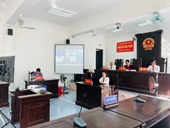 VKSND quận Liên Chiểu phối hợp tổ chức phiên tòa trực tuyến