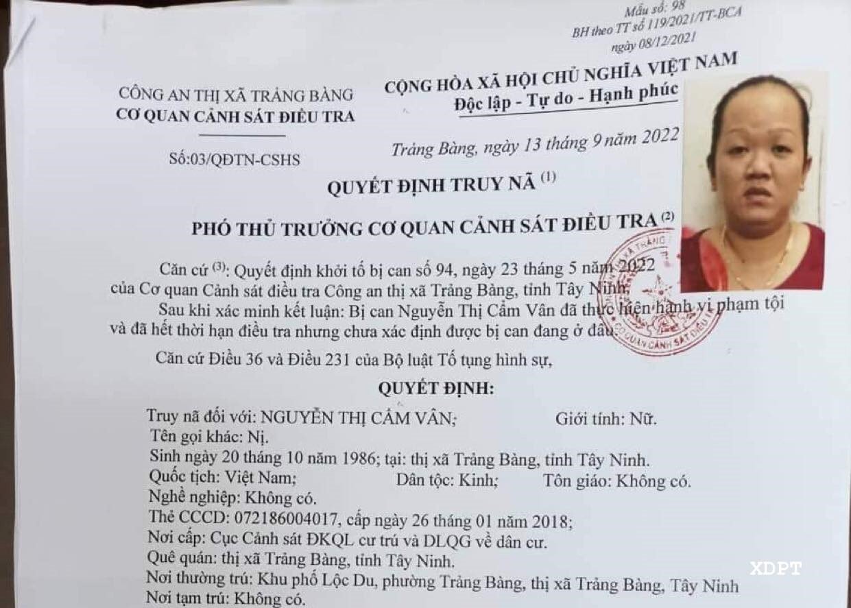 Truy nã người phụ nữ tổ chức đánh bạc