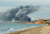 CLIP Nguyên nhân vụ cháy, đạn dược phát nổ ở sân bay quân sự Crimea