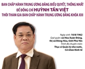 Thống nhất để đồng chí Huỳnh Tấn Việt thôi tham gia Ban Chấp hành Trung ương Đảng khóa XIII