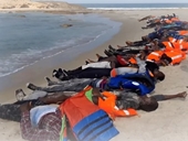 Bàng hoàng phát hiện 15 thi thể cháy sém trên bãi biển Libya