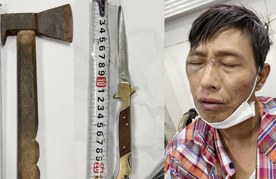 Đối tượng nhiễm HIV đâm người bị thương, cầm rìu chống trả Cảnh sát