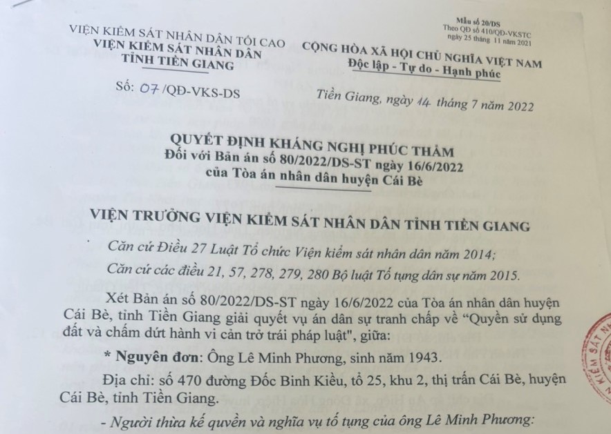 Tòa Thu Thập Chứng Cứ Chưa Toàn Diện, Viện Kiểm Sát Kháng Nghị