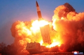 Tên lửa đạn đạo của Triều Tiên rơi vào vùng biển Hàn Quốc