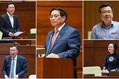 Quốc hội tiến hành hoạt động chất vấn 4 Bộ trưởng, trưởng ngành và Thủ tướng Chính phủ