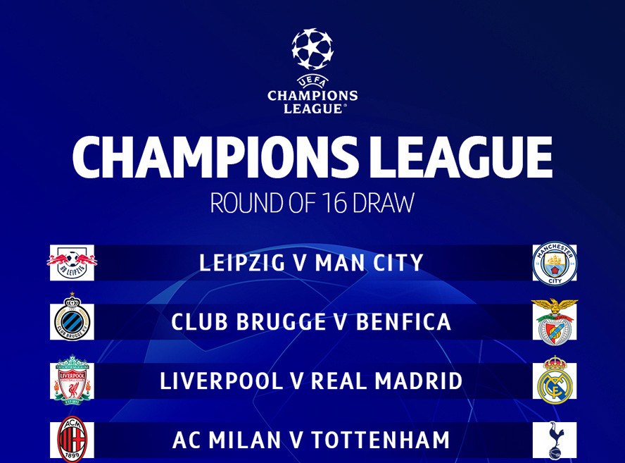 Bốc thăm vòng 1 8 cúp Champions League Hé lộ những cặp đấu nảy lửa